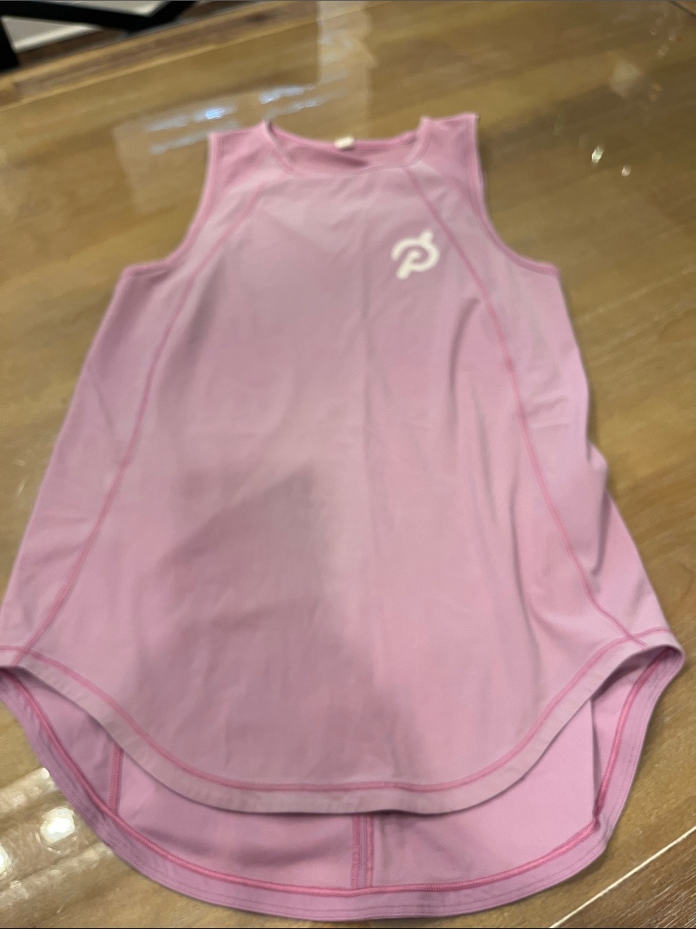 lululemon athletica peloton Pink Sleeveless Athletic Tank with Chest Logo